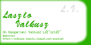 laszlo valkusz business card